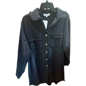 NEW WAY women's cotton twill dress in black
